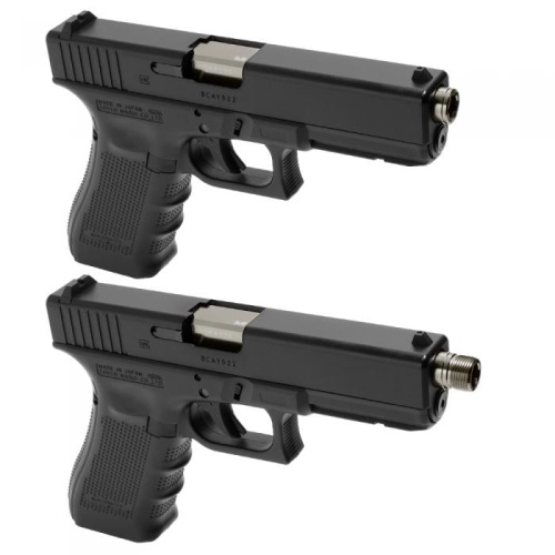 LayLax NINE BALL Tokyo Marui Glock 17 Non-Recoiling 2 Way Fixed Outer Barrel - Gun Metal