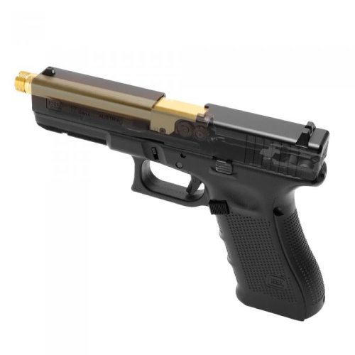 LayLax NINE BALL Tokyo Marui Glock 17 Non-Recoiling 2 Way Fixed Outer Barrel - Silver