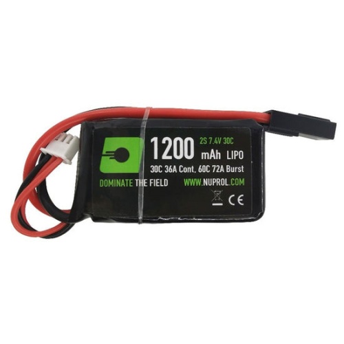 Nuprol Power 1200mah 7.4v 30c LiPo PEQ Battery - Mini Tamiya