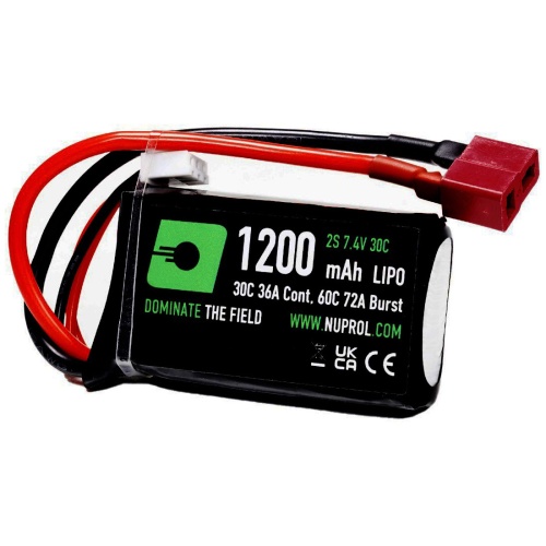 Nuprol Power 1200mah 7.4v 30C LiPo PEQ Box Battery - Deans