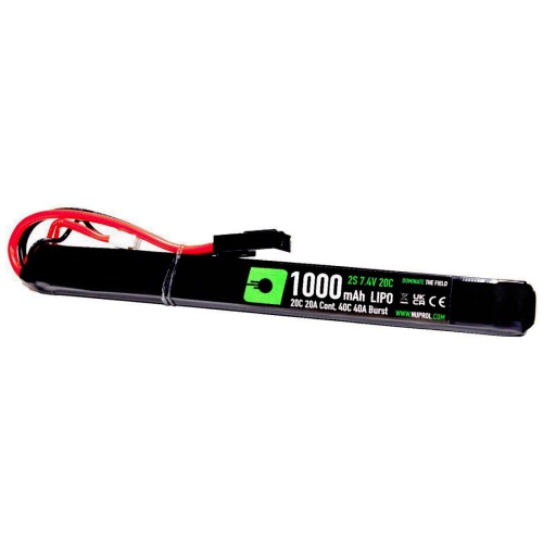 Nuprol Power 1000mah 7.4v 20C LiPo AK Slim Stick Battery - Mini Tamiya