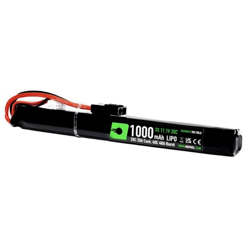 Nuprol Power 1000mah 11.1v 20c LiPo AK Slim Stick Battery - Mini Tamiya