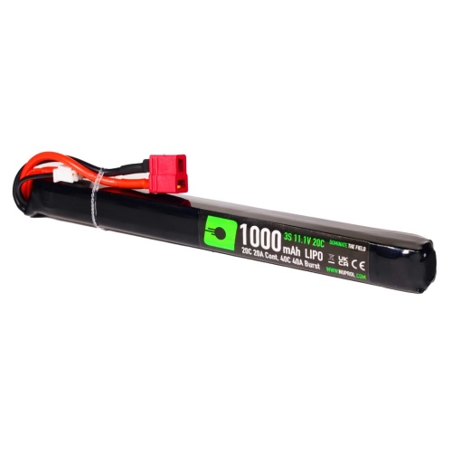 Nuprol Power 1000mah 11.1v 20C LiPo AK Slim Stick Battery - Deans