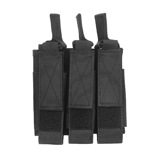 8Fields Triple SMG Magazine MOLLE Pouch for MP5 / MP7 / MP9 - Black