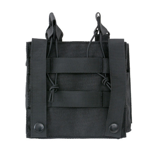 8Fields Double M4 Magazine & Double Pistol Magazine MOLLE Pouch - Black